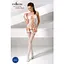 Бодистокинг Passion BS054 комбинезон имитация чулок открытый животик S/M/L white - миниатюра 2