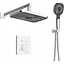 Душова система прихованого монтажу з термостатом Imprese Centrum EQ верхній душ 280x190 мм ABS хром V-10300EQ, Хром - мініатюра 1