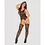 Бодистокинг Obsessive Bodystocking F237 S/M/L, растительное плетение, имитация чулок - миниатюра 3