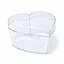 Пластиковая прозрачная коробка-контейнер для десертов с крышкой в форме сердца 9×8.5×2.5 см, многоразовая, набор 5 шт Прозрачный 88310 - миниатюра 1