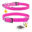 Нашийник для котів шкіряний Waudog Glamour з QR-паспортом без прикрас XXS Ш 9 мм Д 22-30 см рожевий - мініатюра 1