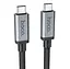 Кабель USB3.2, 2 метра Hoco US06 20Gbps 100W HD high speed data cable чорний - мініатюра 1