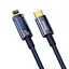 Кабель Baseus Explorer Series Auto Power-Off Fast Charging Data Cable Type-C to IP 20W 2m Blue - мініатюра 3