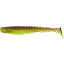 Силикон FishUP U-Shad 4" #203 - Green Pumpkin/Flo Chartreuse (8 шт/уп) - миниатюра 1