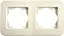 Рамка подвійна VIKO Rollina горизонтальна Кремова (90481052) - мініатюра 1