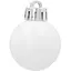 Комплект елочных шариков Chomik пластиковые 3 см белые 16 шт. (GIF2938) - миниатюра 4