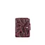 Женский кожаный кард-кейс 7.1 (Книжечка) бордовый с перьями. - миниатюра 7