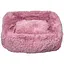 Лежак плюшевий для тварин Milord PONCHIK S 50x38x19 см (рожевий) - мініатюра 1