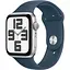 Смарт-годинник Apple Watch SE 2 GPS 44mm Silver Aluminium Case with Storm Blue Sport Band S/M (MREC3) - мініатюра 1
