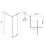 Душевая квадратная кабина Imprese Vaclav 90x90 распашная прозрачное стекло 8 мм с покрытием Easy clean без поддона хром s6408690R, правая, прозрачная, хром - миниатюра 3