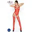 Бодістокінг Passion BS034 Red, комбінезон, імітація боді і панчіх - мініатюра 2