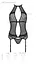 Корсет з пажами Passion Satara CORSet XXL/XXXL black стрінги мереживо застібки спереду та ззаду - мініатюра 7