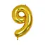 Шар воздушный фольгированный (102 см) Цифра 9 золото - миниатюра 1