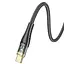 Дата кабель Hoco U121 Gold standart Transparent Discovery Edition USB to Type-C (1.2m) Black - мініатюра 5
