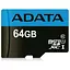 Карта памяти Adata microSDXC (UHS-1) Premier 64Gb Class 10 A1 (R-100Mb/s) (adapter SD) - миниатюра 1