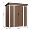 Хозблок-сарай металлический SS-01 с односкатной крышей 1850х1800х900 мм Коричневый - миниатюра 5