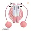 Скакалка без шнура EasyFit TwinRope со счетчиком 2,8 м белый-розовый - миниатюра 2