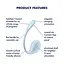 Виброяйцо Satisfyer Smooth Petal голубой - миниатюра 6