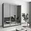 Шкаф-купе трехдверный MebelStar Комбо AL 3 Зеркала 180x45x240 см Антрацит (MBS-1705) - миниатюра 1