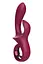 Вібратор-кролик Dreamtoys Glam Duo Vibrator 22.7 см бордовий - мініатюра 3