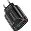 Зарядний пристрій Xiamen 3 USB Type-C Super Charge/Quick Charge 3.0 5 V/2,4 A Black (050557) - мініатюра 1