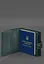 Кожаная обложка-портмоне для военного билета офицера запаса (широкий документ) Зеленый - миниатюра 4