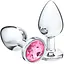 Анальная пробка Passion S-Pink с кристаллом стальная (4821002030163) - миниатюра 1