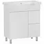 Тумба для підлоги RJ Lily-XO з умивальником RJ Lotus RZJ201 65 см Білий RJFU032-0165WHSET(RJFU032-0165WH + RZJ201) Білий - мініатюра 1