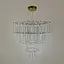 Невесомая золотая трехъярусная люстра Ø 80 см Ст. MJ205-800 Titanium | Line F - миниатюра 6