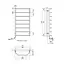 Полотенцесушитель электрический Kroner Трапеция ДТ18EL 1000x500/8 EL CV023840, Хром, Левое - миниатюра 2