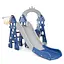Дитяча гірка-гойдалка BAMBI HOUSE-4 з баскетбольним кільцем, ш146-г183-в120см, синя - мініатюра 1