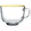 Чашка S&T Очень 450 мл прозрачная золотой кант (7377) - миниатюра 1