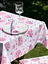 Водовідштовхувальна Скатертина з 3D принтом Гортензія 340х140 см (+ 7 серветок 30х40) Рожева - мініатюра 1