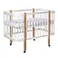 Кроватка детская маятниковая Рассвет без ящика бук бело-натуральный - миниатюра 1