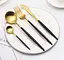 Набор столовых приборов A-Plus Cutlery set Gold на 1 персону 4 предмета Золотой - миниатюра 3