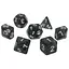 Набор кубиков Glitter 7 Dice Set - Black , 7 шт. (g7dglit10) - миниатюра 1