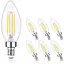 ELINKUME C35 Лампа Едісона E14 6 Вт Свічка розжарювання Світлодіодна лампа Тепла біла лампа 6 шт. - мініатюра 1