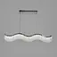 Светодиодная волнистая серебряная люстра с хрусталиками длиной 80 см | Line F | Ст. 33056-L800*600 CH - миниатюра 7