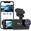 Передня та задня камера 4/2K+1080P TAREFAN Dash Cam WiFi Dashcam карта 64 ГБ 170 ° Car Dash Cam - мініатюра 1