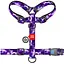 Шлея для собак Waudog Nylon анатомічна H-подібна з QR-паспортом, малюнок "Фіолетовий камо" , пластиковий фастекс, XL - мініатюра 2