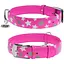 Нашийник для собак Waudog Glamour шкіряний з QR паспортом, візерунок Зірочка, світиться/світловідбиваючий, L, Ш 35 мм, Дов 46-60 см (4823089301457) - мініатюра 1