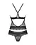 Напівпрозорий набір із прикрасами Obsessive Ivannes top & thong S/M - мініатюра 6