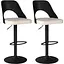 Комплект барних стільців Costway Navare екошкіра чорно-білий - мініатюра 1