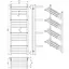 Водяна рушникосушка Laris Форум П16 400x1200 с 4-ма полицями 71207681, Хром - мініатюра 2