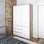 Шкаф для одежды Vays в спальню с 3 шухлядами, штангой и полками, без ручек R9+R22 Дуб Сонома-Белый фасад - миниатюра 1