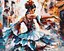 Набор для росписи по номерам Девушка в танце, 40x50 см, КНО8442 - миниатюра 1