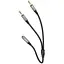 Кабель Hoco 2 в 1 3.5 headset audio adapter Cable UPA21 female to 2 мale 0.25 м - мініатюра 1