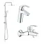 Набір змішувачів для ванної кімнати Grohe Eurosmart з душовою системою Tempesta 3в1 30412 - мініатюра 1