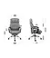 Крісло офісне Markadler Boss 6.0 Grey з масажем - мініатюра 10