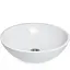 Раковина Adamant умывальник KREIS искусственный камень круглый без предотвращения для смесителя и перелива 420х150мм накладной белый - миниатюра 1